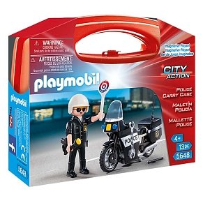 Playmobil Βαλιτσάκι Αστυνόμος με μοτοσικλέτα