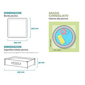 Intex Πισίνα Mini Frame 122x122 cm (57173NP)