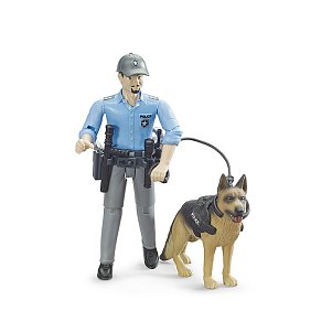 BRUDER Figure Police officer with dog