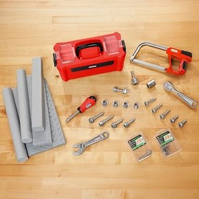 Little Tikes Creative Construction Tool Box Set – Pretend Play Tools & Foam Wood Kit for Kids