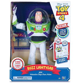 Toy Story 4 Disney Pixar Buzz Lightyear with Interactive Drop-Down Action