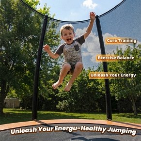 Bebe Stars Outdoor Trampoline 185cm with Safety Net & Ladder