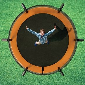 Bebe Stars Outdoor Trampoline 185cm with Safety Net & Ladder