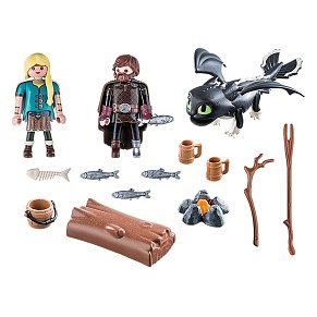 Playmobil Ο Ψάρης και η Άστριντ με ένα Δρακούλη