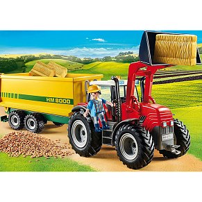 Playmobil Μεγάλο Τρακτέρ με Ρυμούλκα Τροφοδοσίας