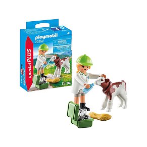 Playmobil Κτηνίατρος με μοσχαράκι