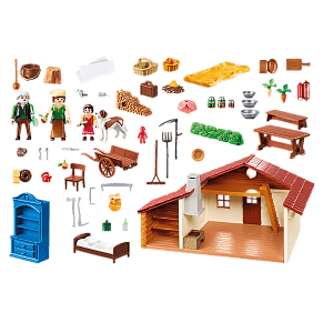 Playmobil Η Χάιντι με τον παππού της στην καλύβα τους