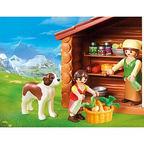 Playmobil Η Χάιντι με τον παππού της στην καλύβα τους