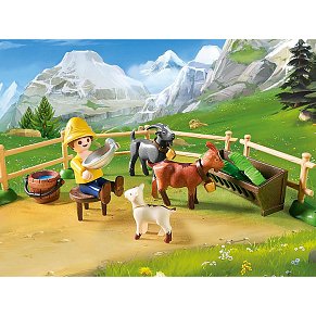 Playmobil Ο Πέτερ και η γιαγιά στη στάνη με τις κατσικούλες του