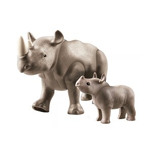 Playmobil Rhino with Calf