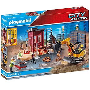 Playmobil Mini Excavator with Building Section