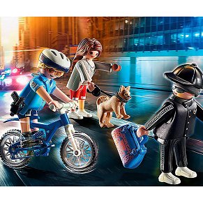 Playmobil Αστυνομικός με ποδήλατο και πορτοφολάς