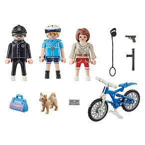 Playmobil Αστυνομικός με ποδήλατο και πορτοφολάς