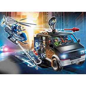 Playmobil Αστυνομικό ελικόπτερο και ληστές με βαν