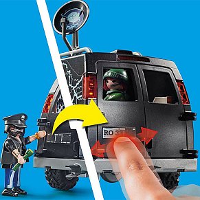 Playmobil Αστυνομικό ελικόπτερο και ληστές με βαν