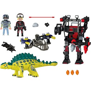 Playmobil Αγκυλόσαυρος με μαχητή εναντίον ρομπότ