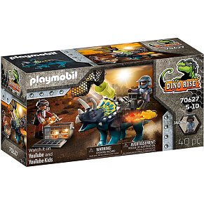 Playmobil Τρικεράτωψ με πανοπλία-κανόνι και μαχητές