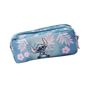 Disney Stitch Double Zip Pencil Case – Blue Hawaii