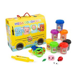 CoComelon MEGA Dough Bus Σετ Πλαστελίνη 4 Βαζάκια