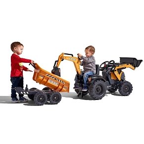 FALK Case IH backhoe Τρακτέρ με Εκσκαφέα and Maxi tilt Καρότσα
