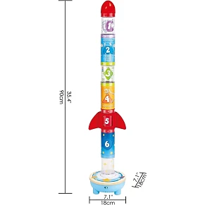 Hape Ξύλινος Διαστημικός Πύραυλος Rocketball Air Stacker