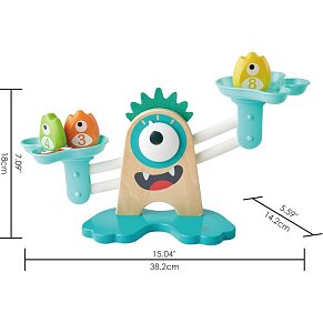 Hape Διπλή Ξύλινη Πυραμίδα Ουράνιο τόξο