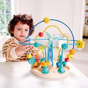 Hape Ξύλινος Λαβύρινθος Με Μπίλιες Διάστημα – Galaxy Bead Maze
