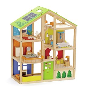 Hape Ξύλινο Επιπλωμένο Μεγάλο Κουκλόσπιτο