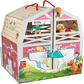 Hape Ξύλινος Στάβλος Pony Club
