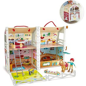 Hape Ξύλινος Στάβλος Pony Club