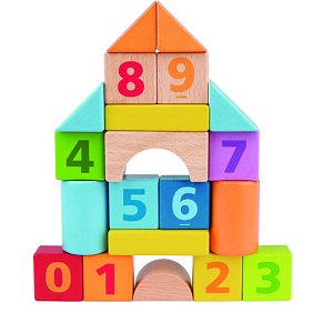 Hape Ξύλινα Τουβλάκια Count N' Build 20Τεμ.