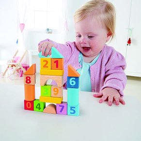 Hape Ξύλινα Τουβλάκια Count N' Build 20Τεμ.