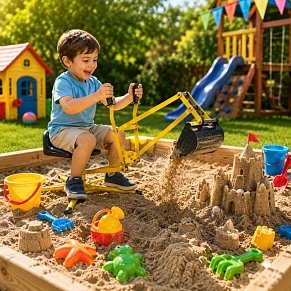 ePRO 360° Mini Digger Παιδικός Περιστρεφόμενος Εκσκαφέας Αμμοδόχου
