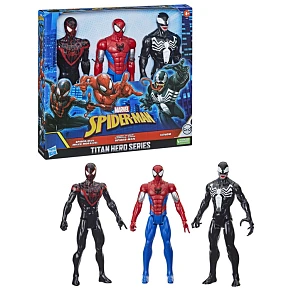Spider-Man: Titan Hero Series (3 Pack) Miles Morales Spider -Man Armored & Venom Φιγούρες