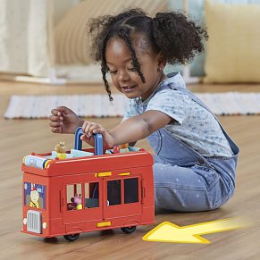 Peppa Pig 2-in-1 Party Bus Playset with 3 Figures & 13 Accessories