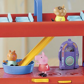 Peppa Pig 2-in-1 Party Bus Playset with 3 Figures & 13 Accessories
