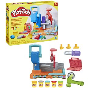 Play-Doh Πάγκος Εργαλείων Stamp & Saw | Δημιουργικό Σετ Κατασκευών για Παιδιά