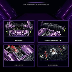 McLaren P1 GTR 1:8 Hypercar Building Blocks – 3,224 Pieces