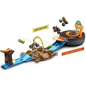 Hot Wheels® Σετ Παιχνιδού Monster Trucks - Πίστα Σούπερ Ρόδα