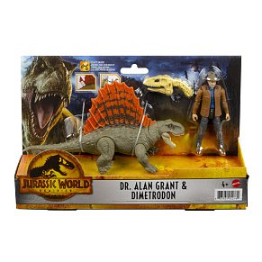 Jurassic World Dominion Σετ Δεινόσαυρος & Φιγούρα Dr. Alan Grant & Dimetrodon
