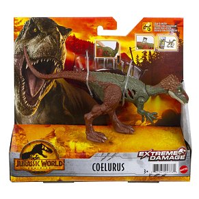 Jurassic World Extreme Damage Φιγουρες Δεινοσαυρων Με Σπαστα Μελη Coelurus