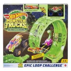 Hot Wheels Monster Trucks Πίστα Λουπ Glow-In-Dark