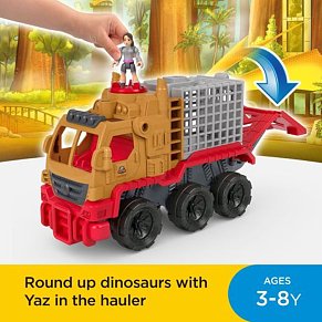 Imaginext ® Jurassic World™ Φορτηγό-Κλουβί Δεινόσαυρων & Γιαζ