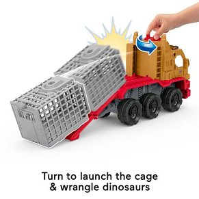 Imaginext ® Jurassic World™ Φορτηγό-Κλουβί Δεινόσαυρων & Γιαζ