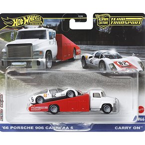 Hot Wheels: Premium Car Culture Team Transport '66 Porsche 906 Carrera 6 & Carry On FLF56