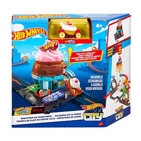Hot Wheels® Πίστα City - Downtown Ice Cream Swirl (HTN77)