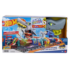 Hot Wheels® City Ultra Shark Πλυντήριο Αυτοκινήτων Με Αυτοκινητάκι Color Reveal
