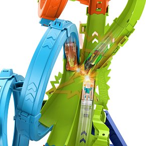 Hot Wheels Action Σετ Πίστας με 4 Βρόχους & Μηχανοκίνητο Εκτοξευτή με Αυτοκινητάκι