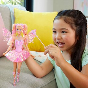 Κούκλα Barbie Νεράιδα Μαγική Μεταμόρφωση – Φτερά με Αλλαγή Χρώματος