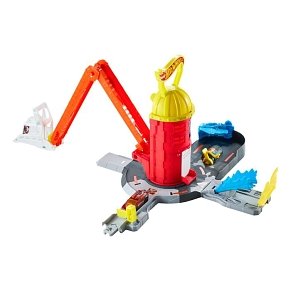 Hot Wheels City Super Fire Station Rescue Playset with Fire Truck